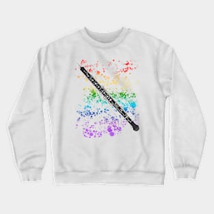 Oboe Rainbow Colours Oboist Woodwind Musician Crewneck Sweatshirt